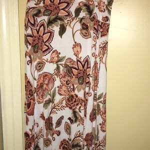 Floral print maxi skirt